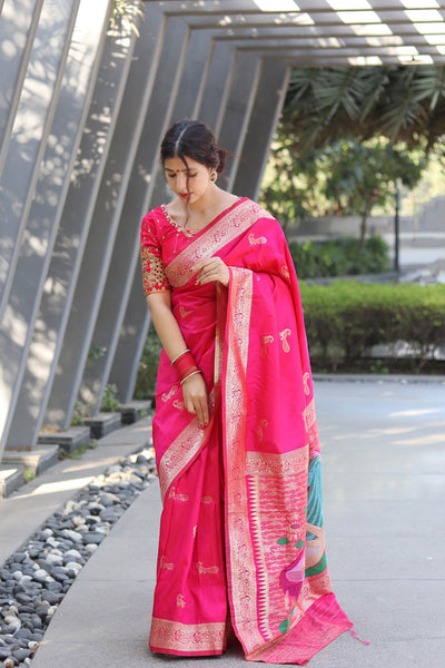 PURE BANARASI SILK SAREE WITH ZARI WEAVING