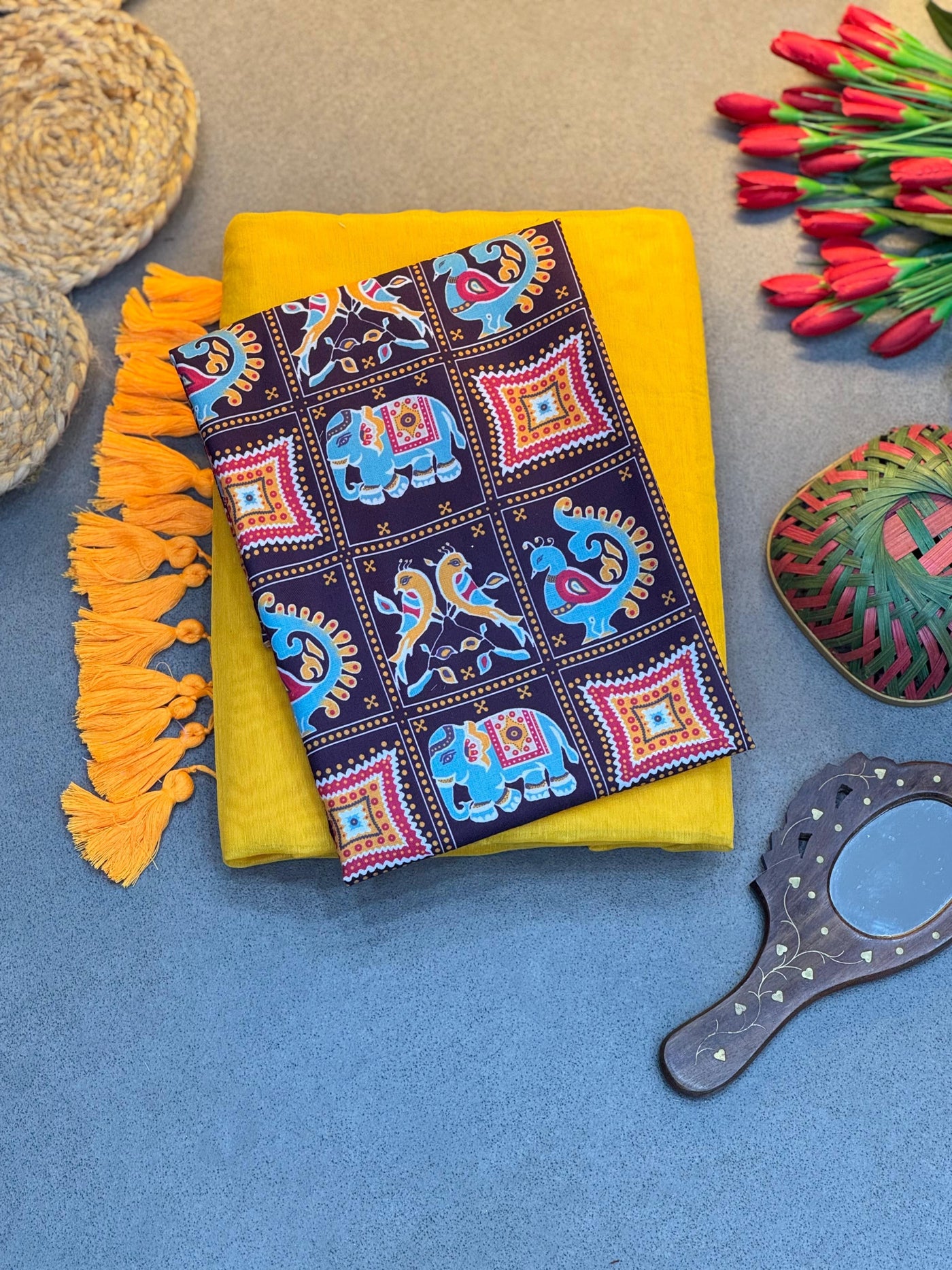 New Arrival – Modal Chanderi Saree with Blouse Combo & Stylish Fancy Work