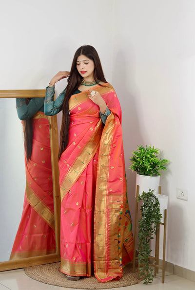 PURE BANARASI SILK SAREE WITH ZARI WEAVING
