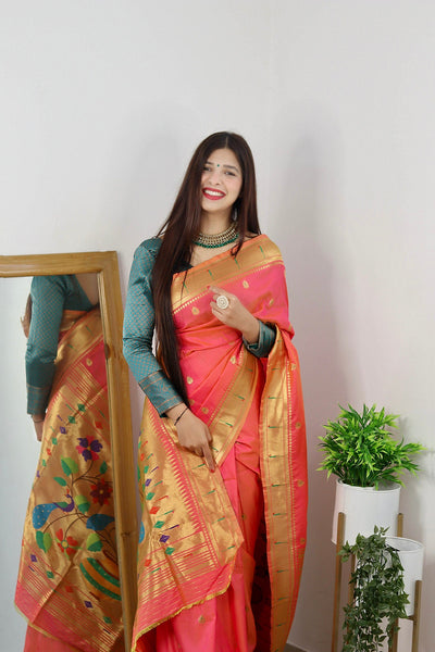 PURE BANARASI SILK SAREE WITH ZARI WEAVING