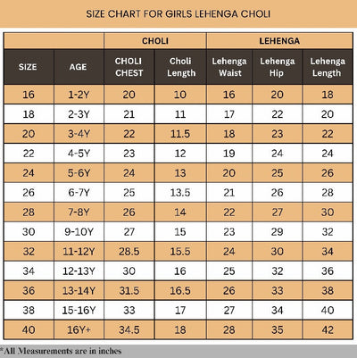 Peacock Green Zari Blouse with Rust-Orange Puff Sleeves Kids Lehenga Choli