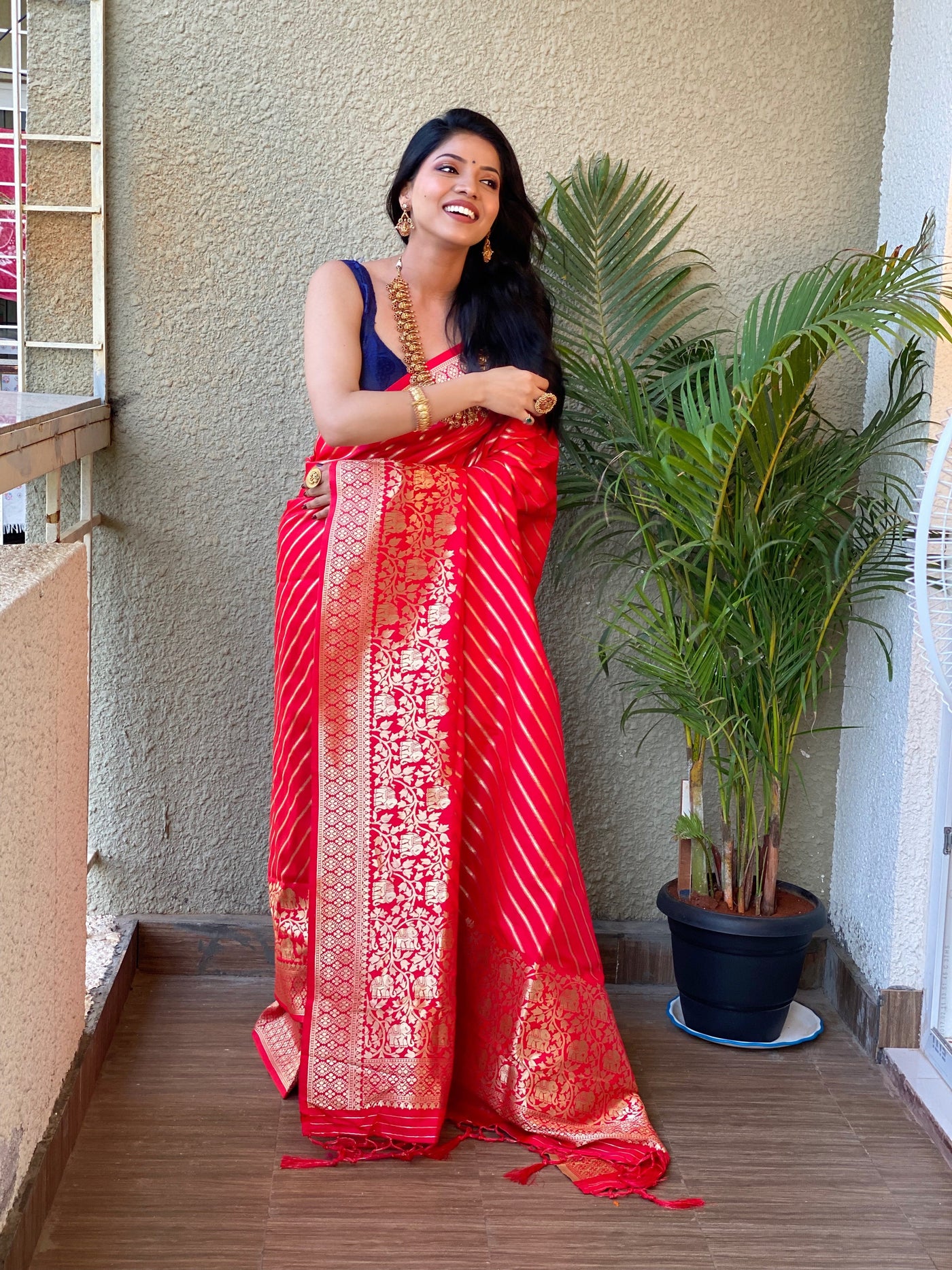 PURE BANARASI SILK SAREE WITH ZARI WEAVING