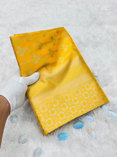 Luxurious Soft Lichi Silk Saree with Delicate Floral Patterns