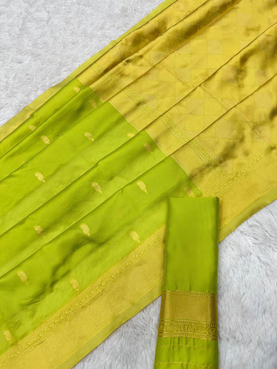 Luxury Soft Lichi Silk Saree with Stunning Border Details