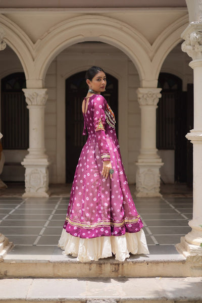 Wine & Chiku Navratri Chaniya Choli with Mirror Work – Traditional Garba & Dandiya Outfit for Women
