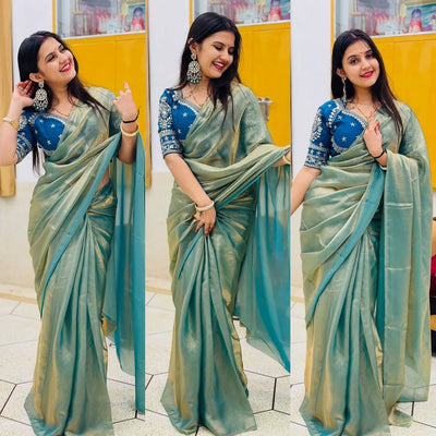 Radiant Silk Saree with Rich Embroidery – A Timeless Treasure