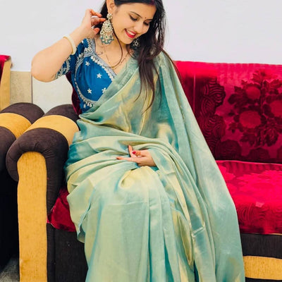 Radiant Silk Saree with Rich Embroidery – A Timeless Treasure