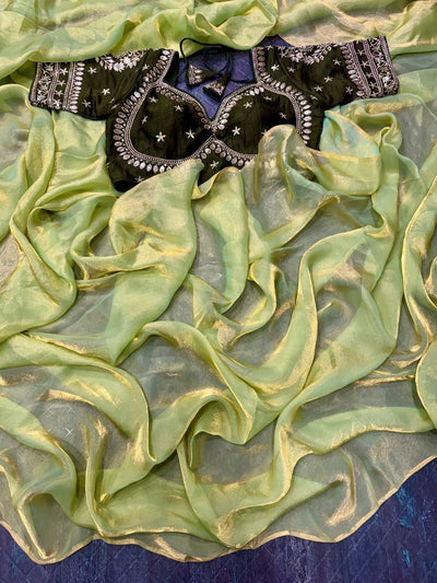 Radiant Silk Saree with Rich Embroidery – A Timeless Treasure