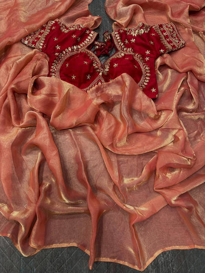 Radiant Silk Saree with Rich Embroidery – A Timeless Treasure