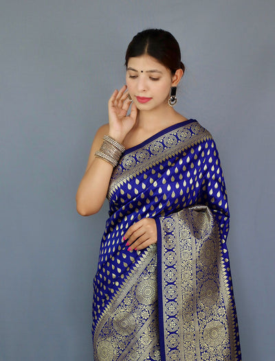 PURE BANARASI SILK SAREE WITH ZARI WEAVING